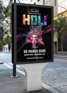 Holi Billboard Poster Mock-up